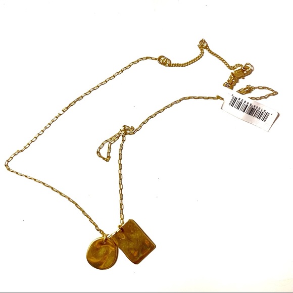 Madewell Jewelry - NWT Madewell Gold Hammered Pendant Necklace